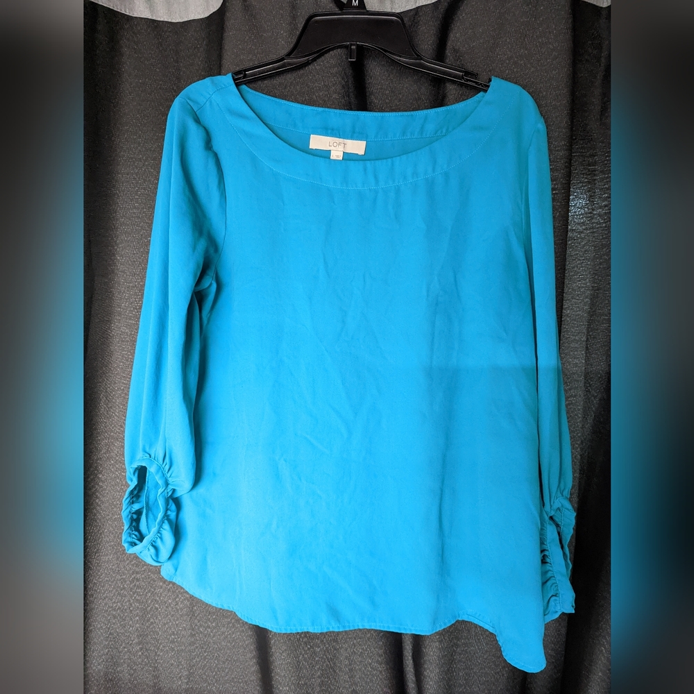 Loft dark teal blouse size L